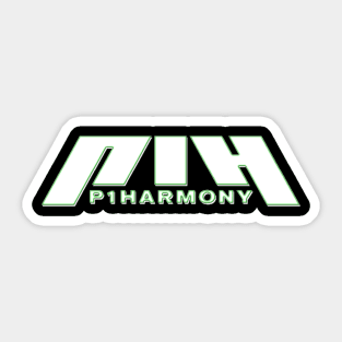 P1HARMONY Retro Retro Glow (Green and White) Sticker